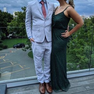 Adrianna Papell Art Deco beaded gown